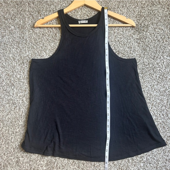 Intimately Free People Black Sleeveless Tank Top Oversized Ribbed Comfy Neutral - Picture 7 of 7